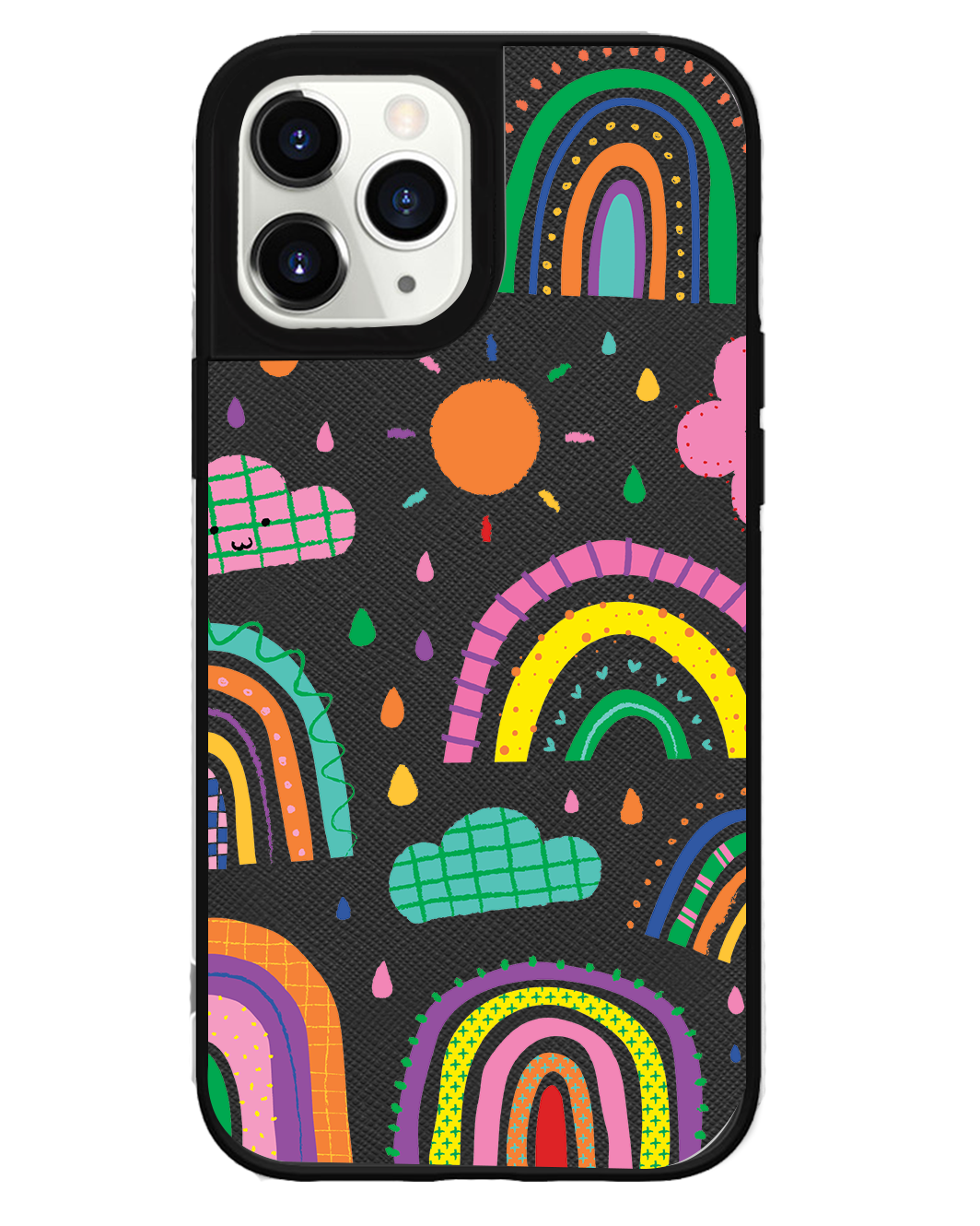 iPhone Leather Grip Case - Rainbow