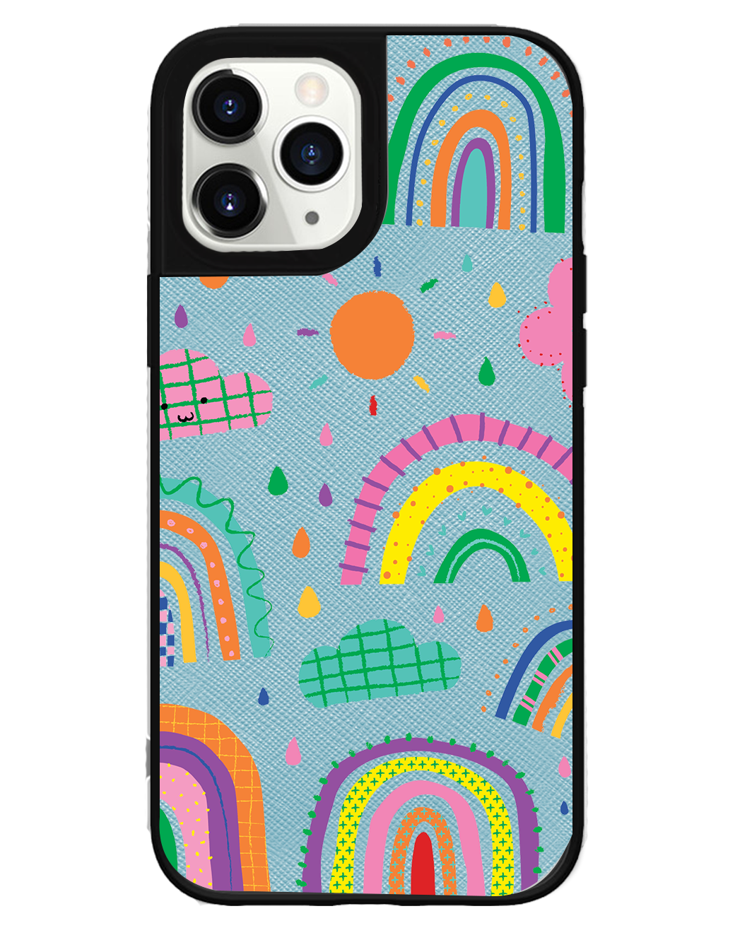 iPhone Leather Grip Case - Rainbow