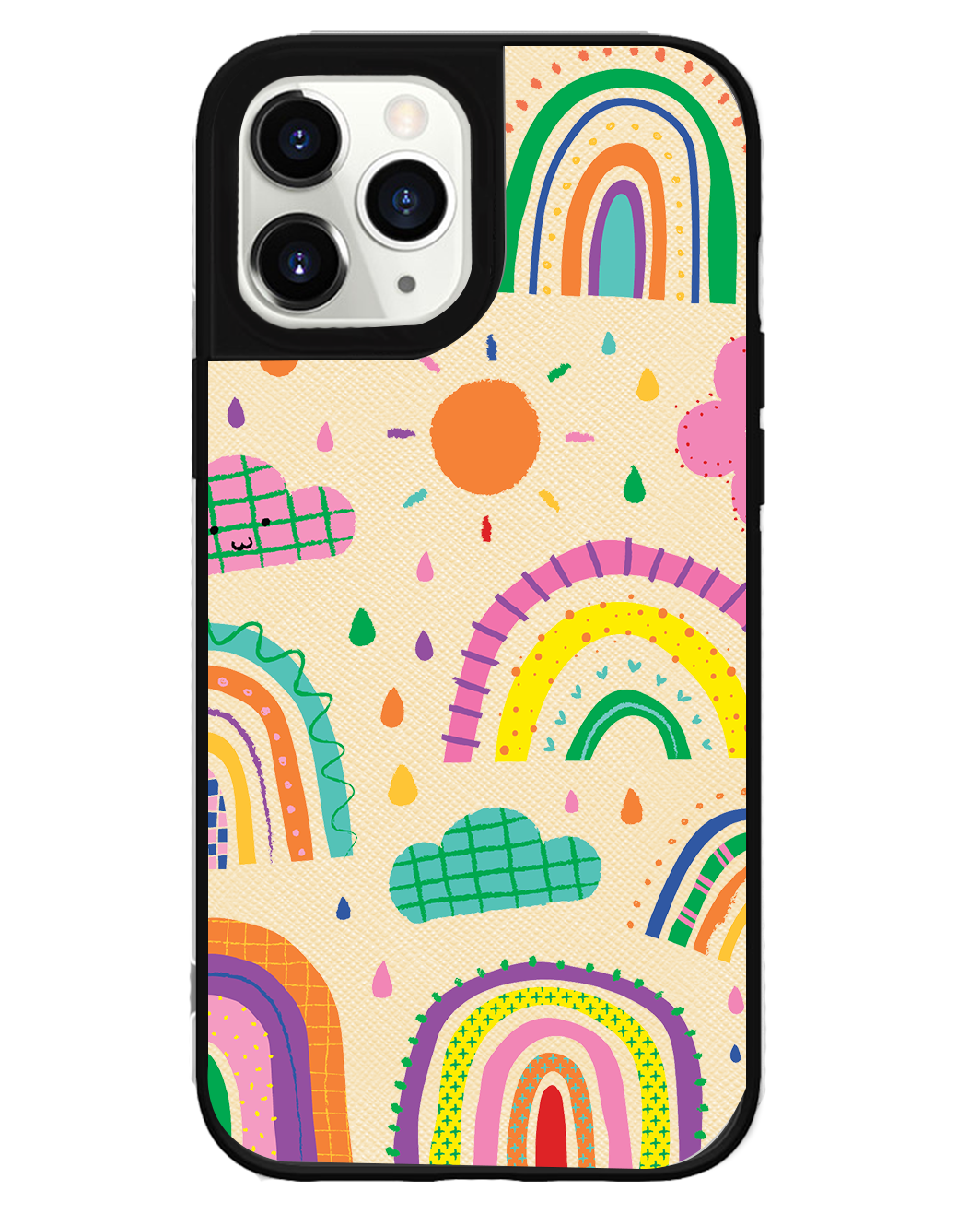 iPhone Leather Grip Case - Rainbow