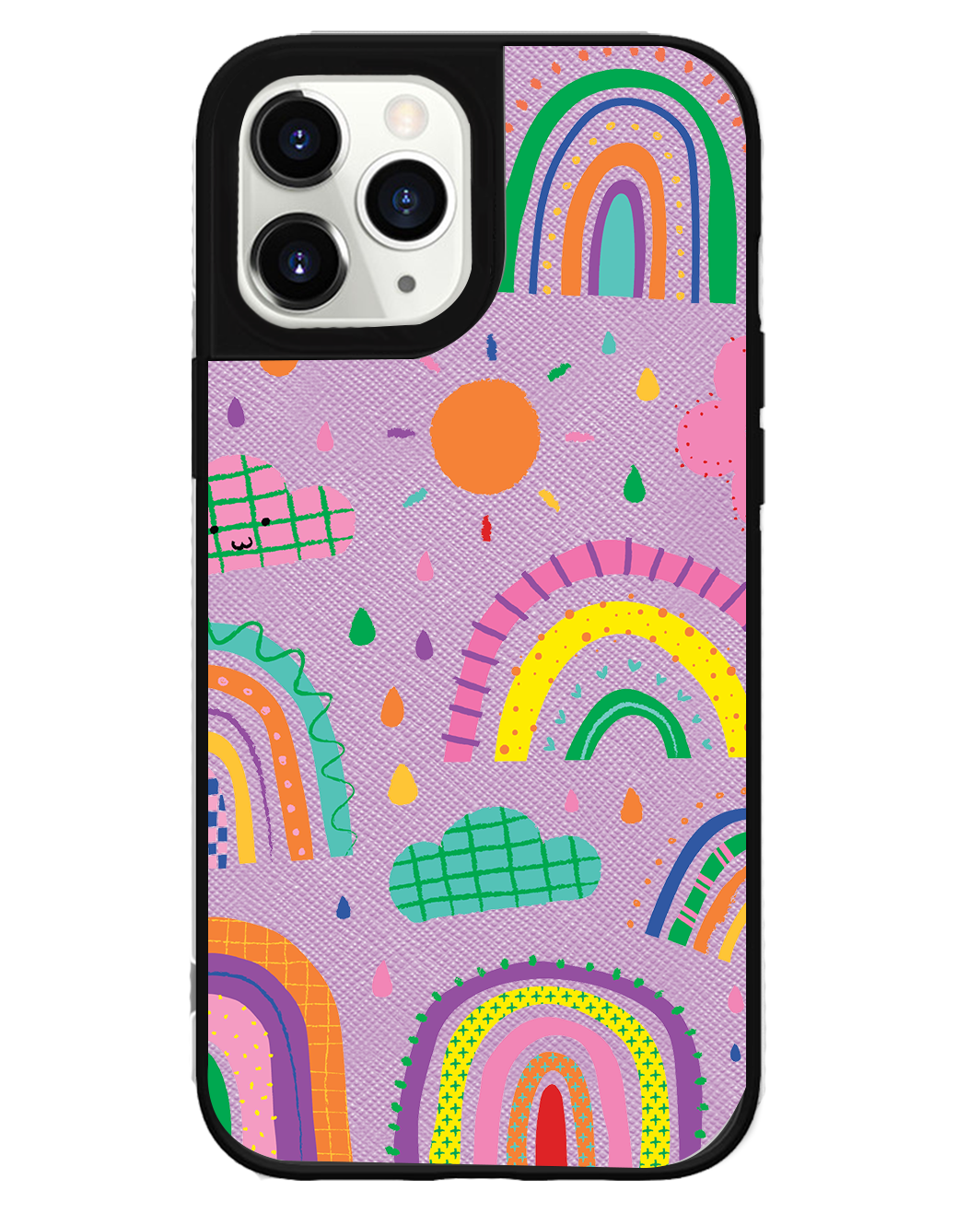 iPhone Leather Grip Case - Rainbow