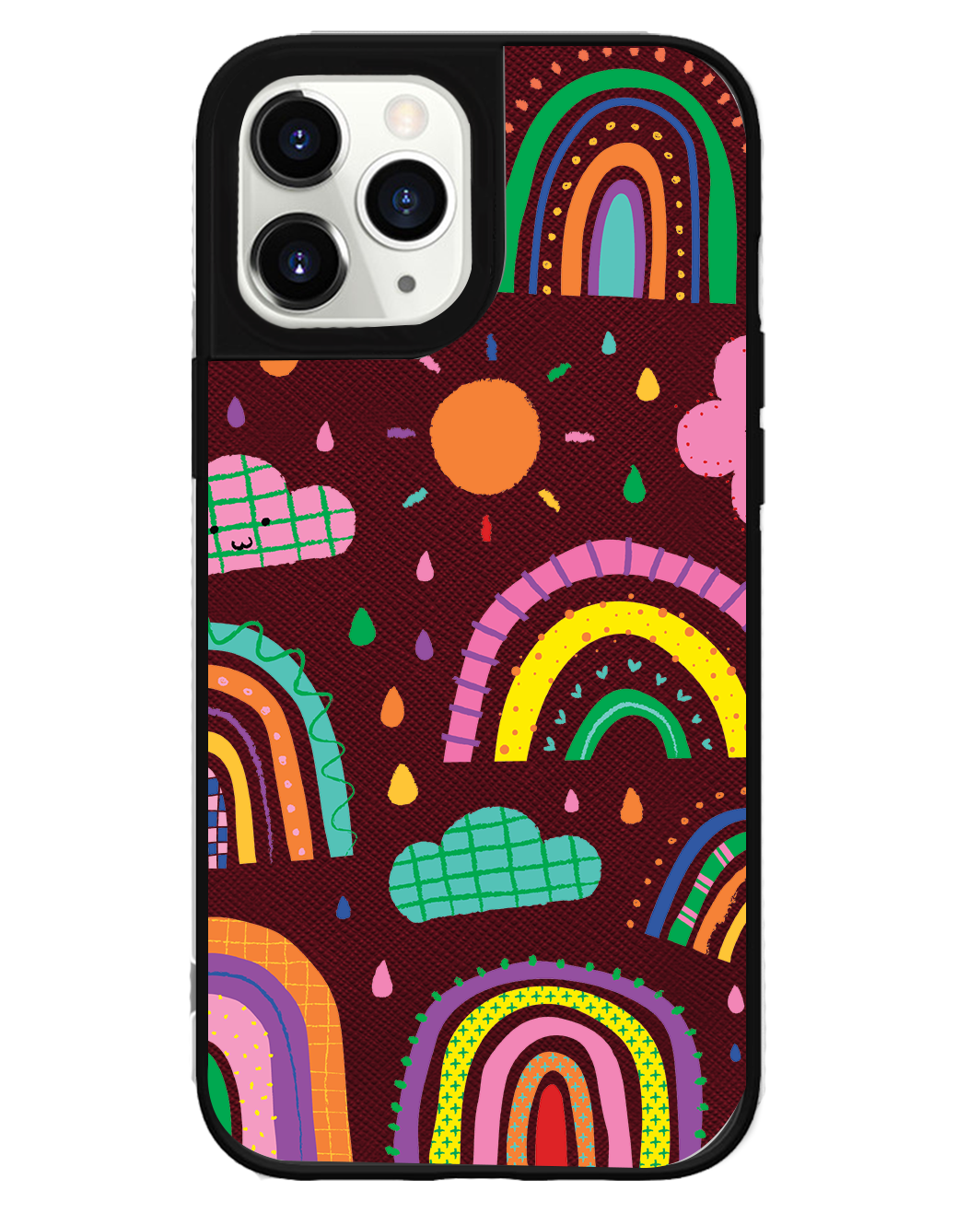 iPhone Leather Grip Case - Rainbow