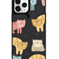 iPhone Leather Grip Case - Rainbow Meow 1.0