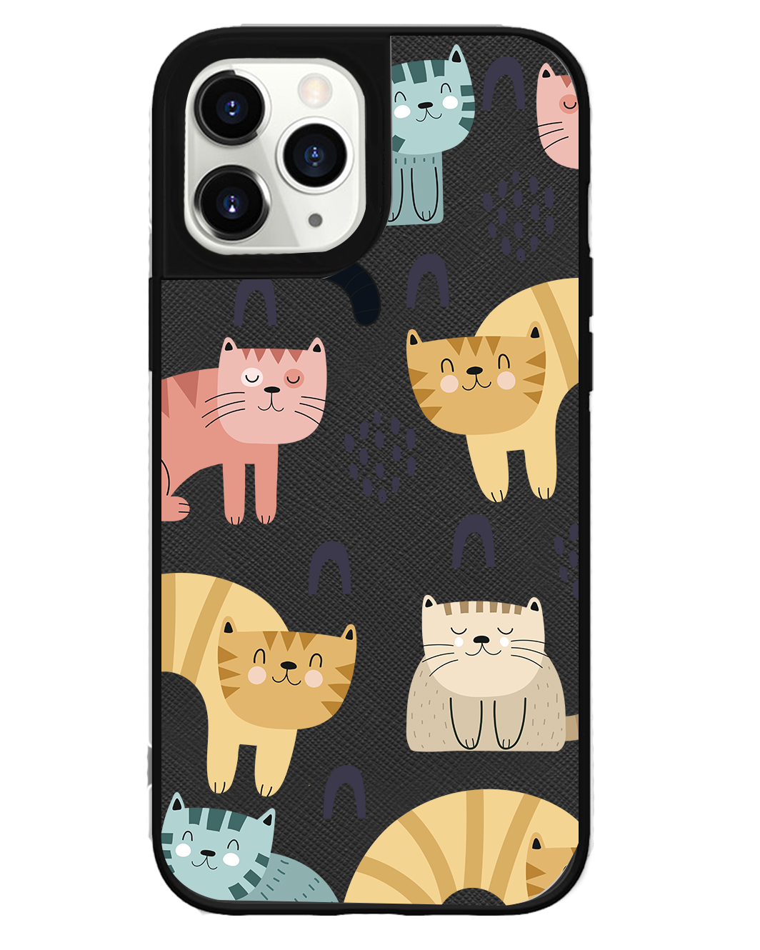 iPhone Leather Grip Case - Rainbow Meow 1.0