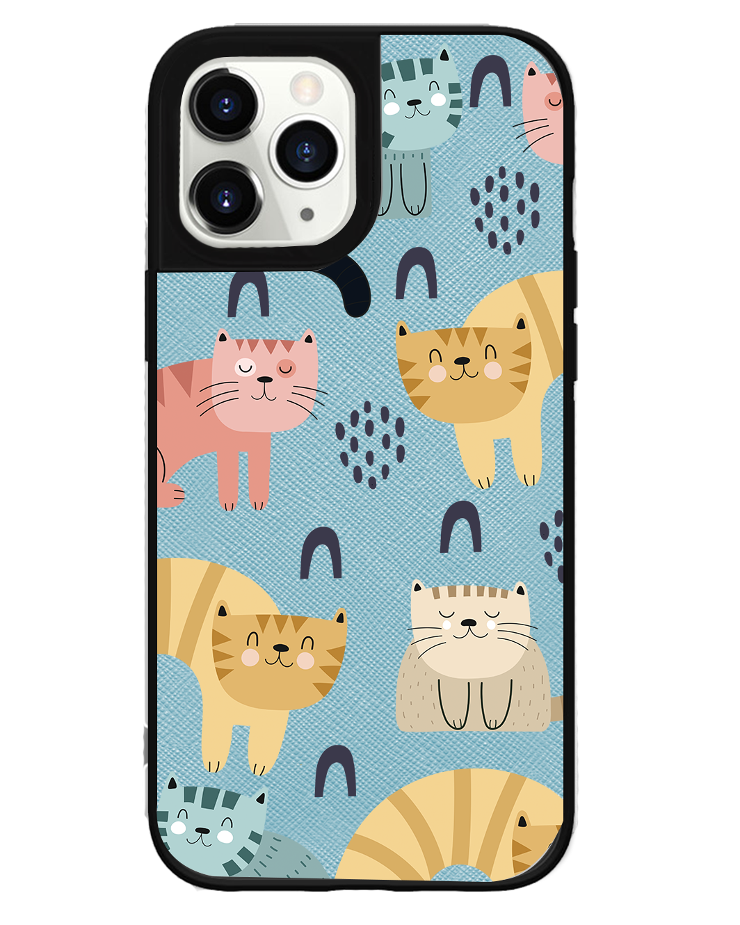 iPhone Leather Grip Case - Rainbow Meow 1.0