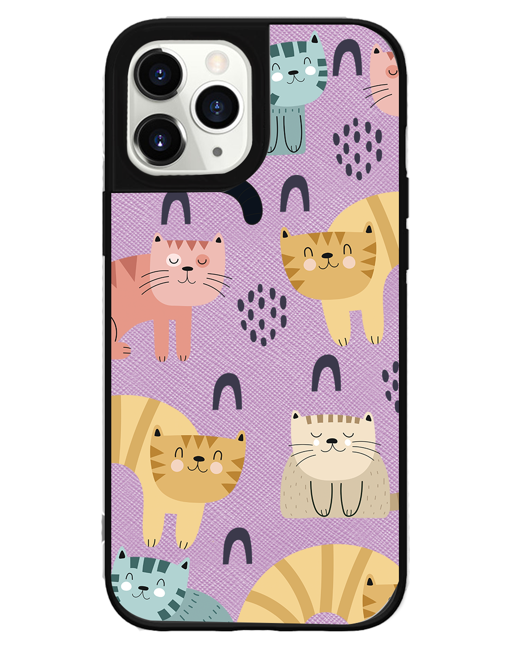iPhone Leather Grip Case - Rainbow Meow 1.0