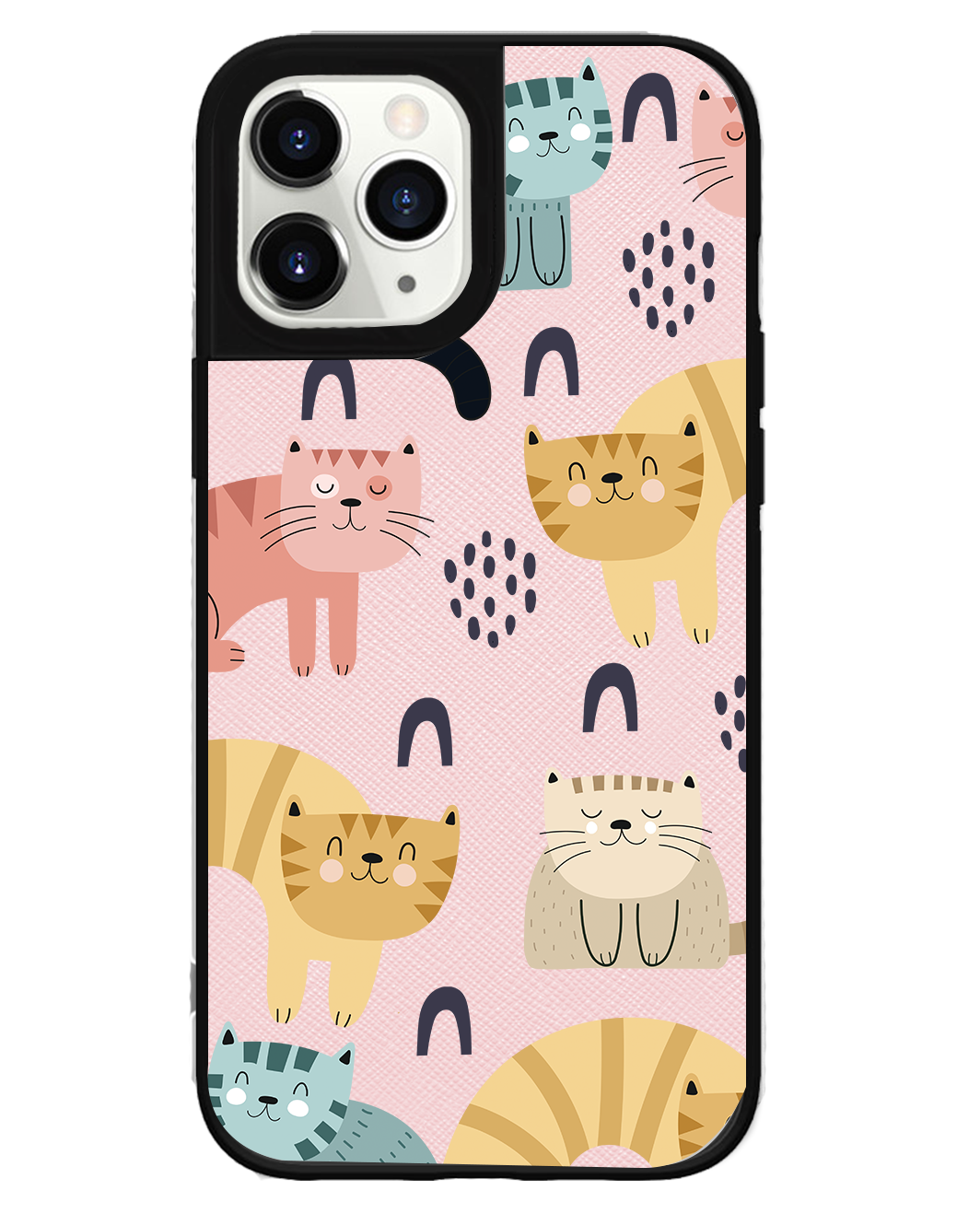 iPhone Leather Grip Case - Rainbow Meow 1.0