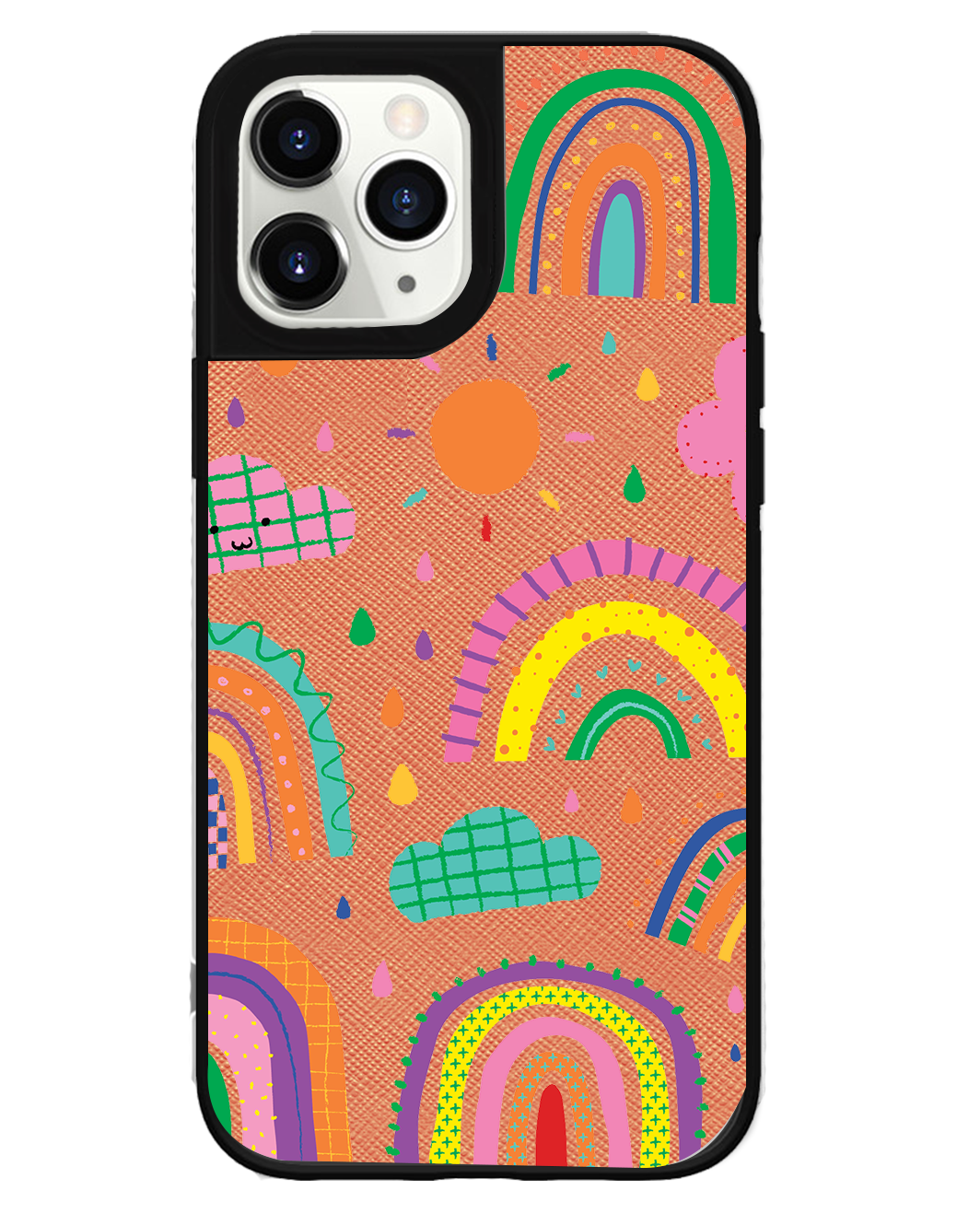 iPhone Leather Grip Case - Rainbow