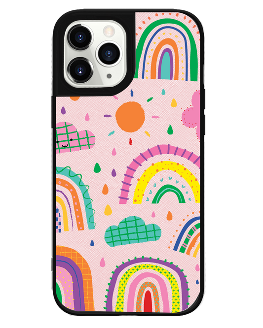 iPhone Leather Grip Case - Rainbow