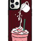 iPhone Leather Grip Case - Raspberry Frappe