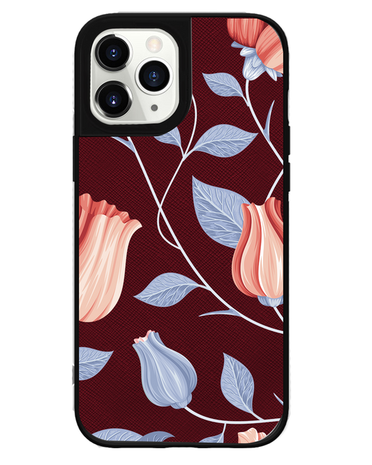 iPhone Leather Grip Case - Red Tulip