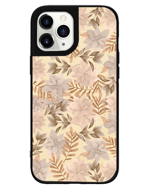 iPhone Leather Grip Case - Rustic Lily