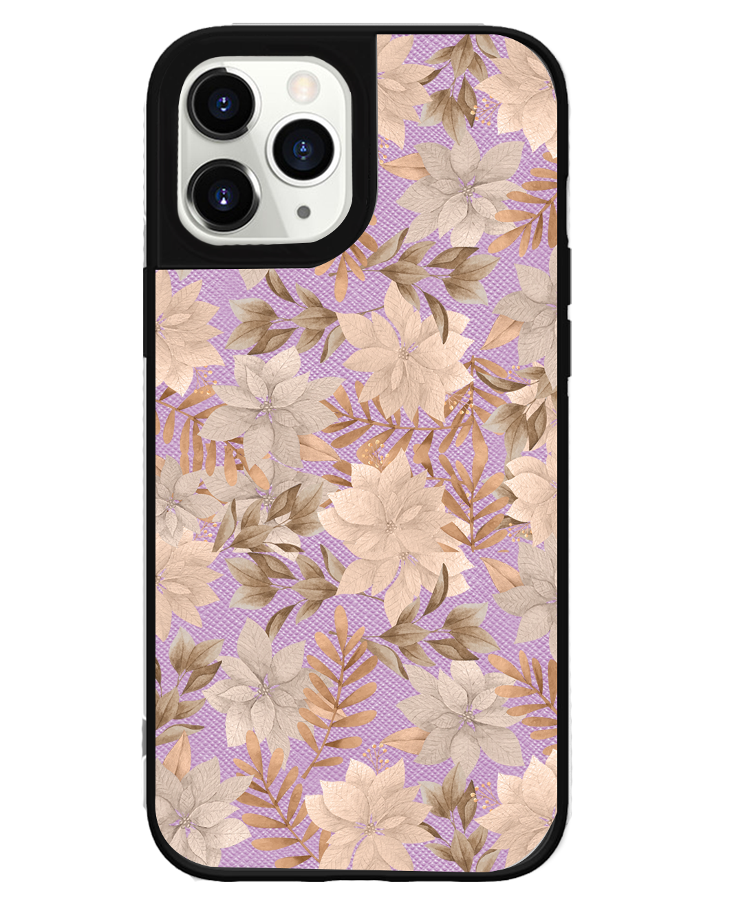 iPhone Leather Grip Case - Rustic Lily