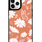 iPhone Leather Grip Case - Sketchy Flower & Butterfly