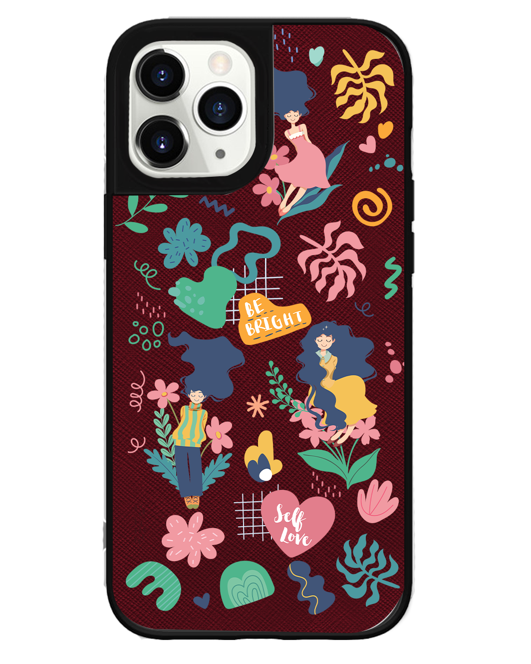 iPhone Leather Grip Case - Self Love Sticker Pack 2.0