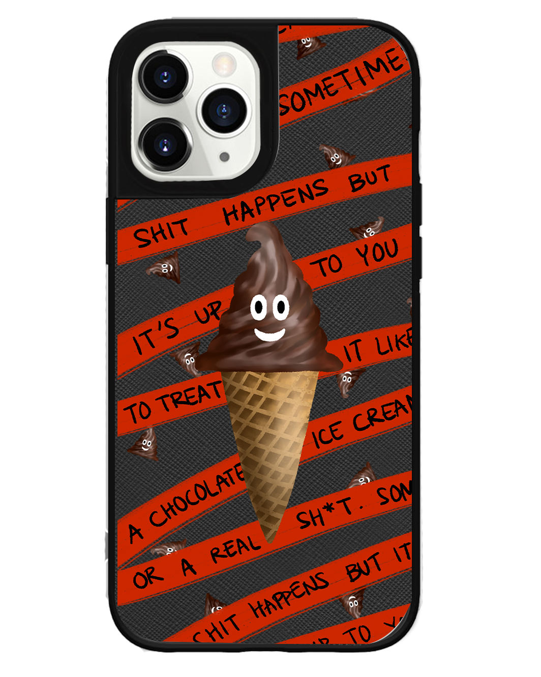 iPhone Leather Grip Case - Oh! Sh*t Happens