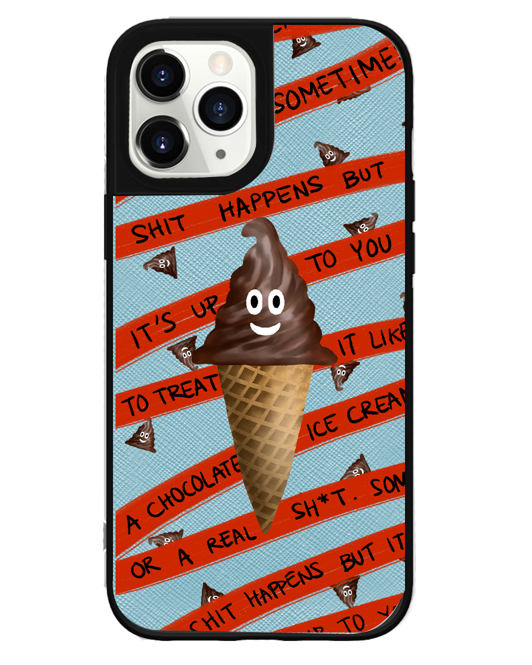 iPhone Leather Grip Case - Oh! Sh*t Happens