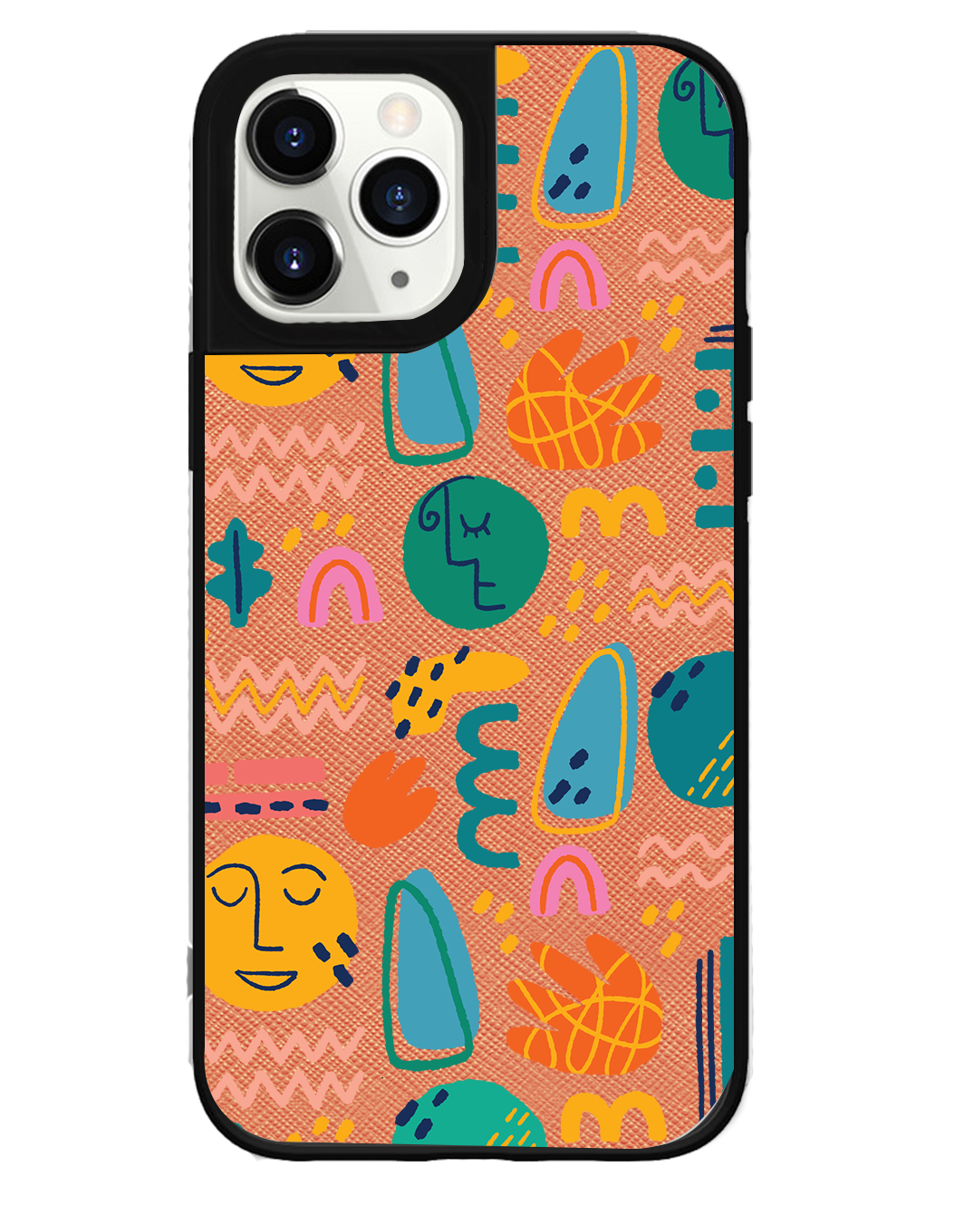 iPhone Leather Grip Case - Silent Art