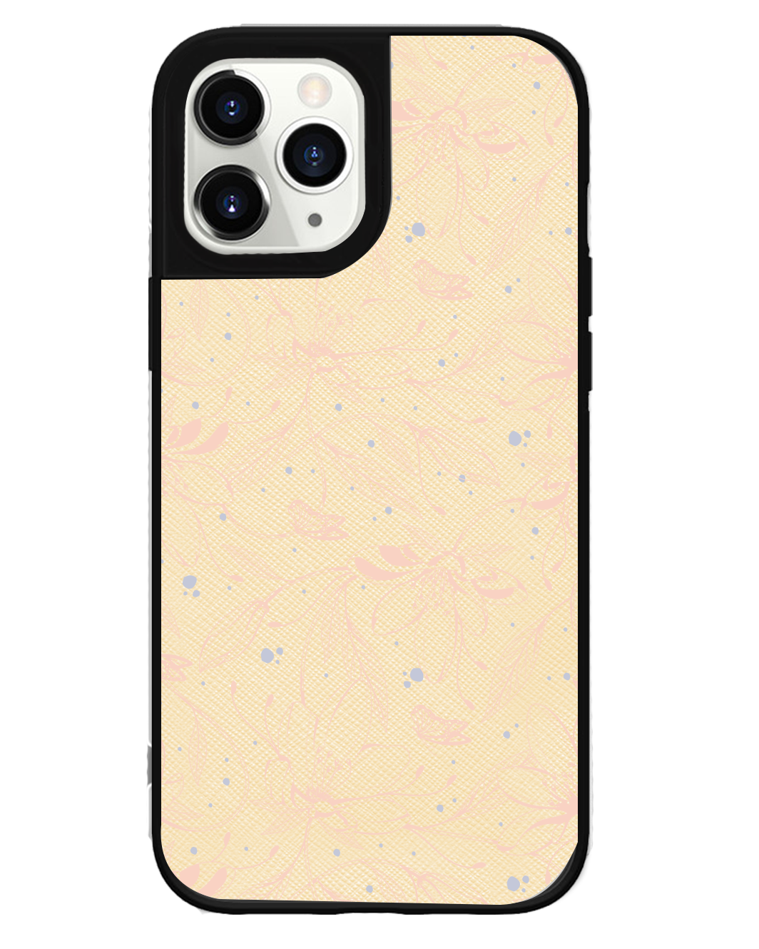 iPhone Leather Grip Case - Sketchy Flower & Butterfly 1.0