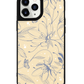 iPhone Leather Grip Case - Sketchy Flower & Butterfly 2.0