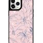 iPhone Leather Grip Case - Sketchy Flower & Butterfly 2.0