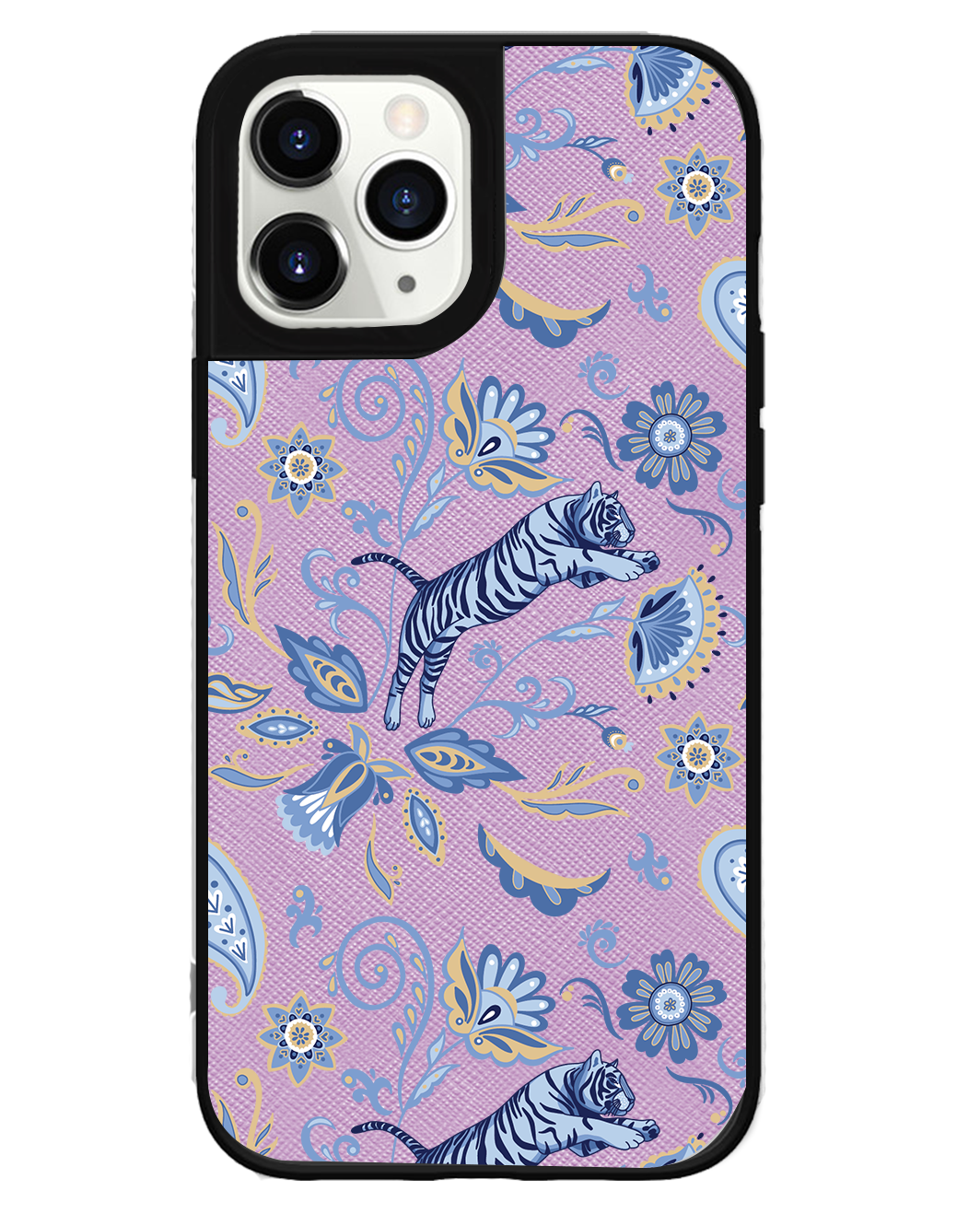 iPhone Leather Grip Case - Tiger & Floral 1.0