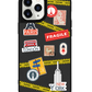 iPhone Leather Grip Case - Travel Sticker