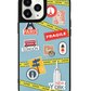 iPhone Leather Grip Case - Travel Sticker