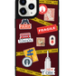 iPhone Leather Grip Case - Travel Sticker