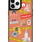 iPhone Leather Grip Case - Travel Sticker