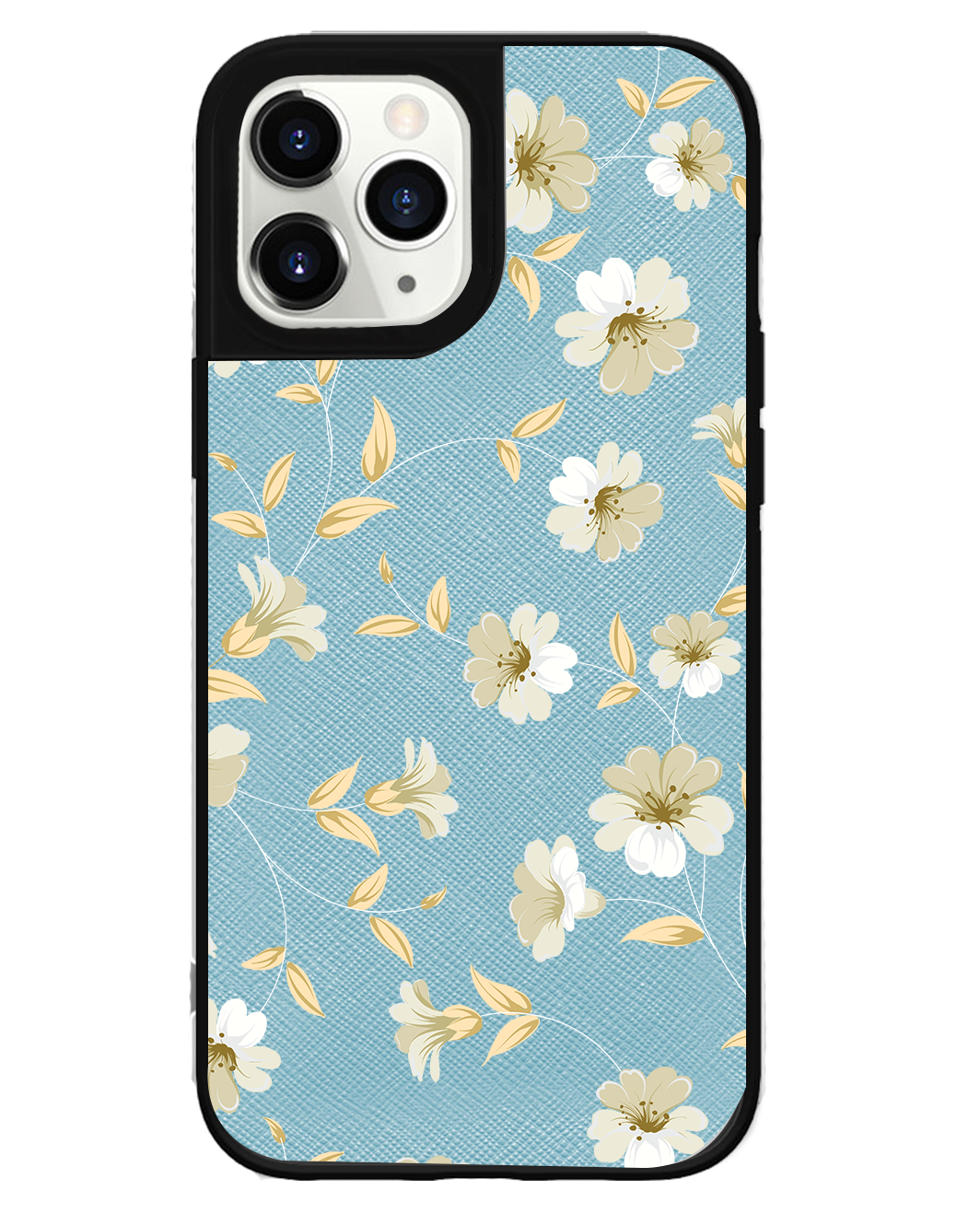 iPhone Leather Grip Case - White Magnolia