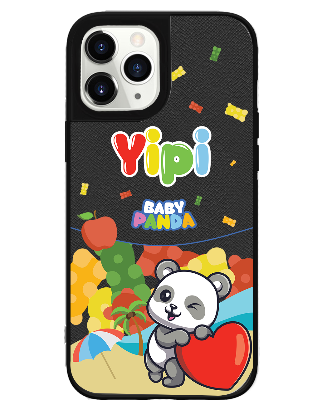 iPhone Leather Grip Case - Yipi Baby Panda