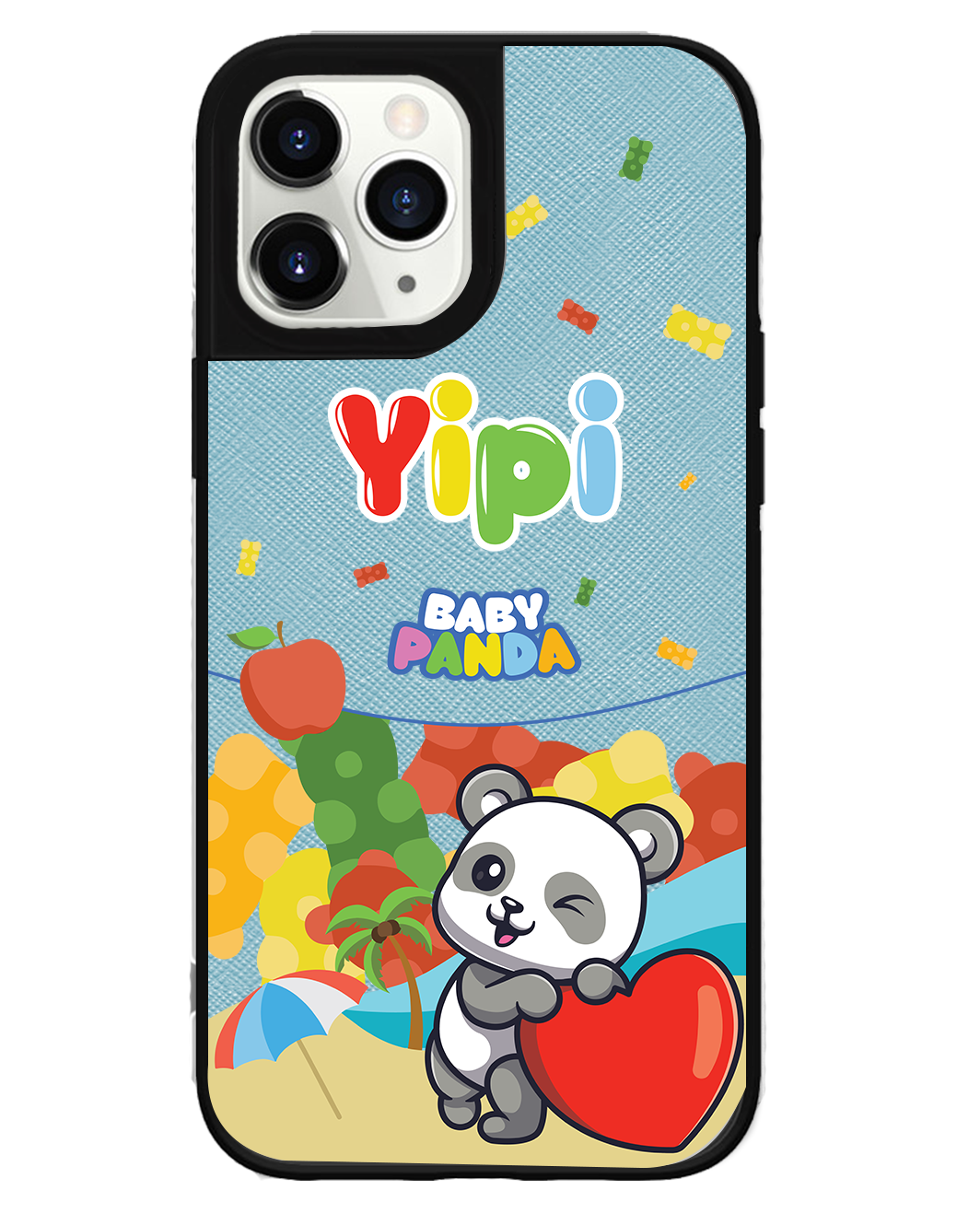 iPhone Leather Grip Case - Yipi Baby Panda