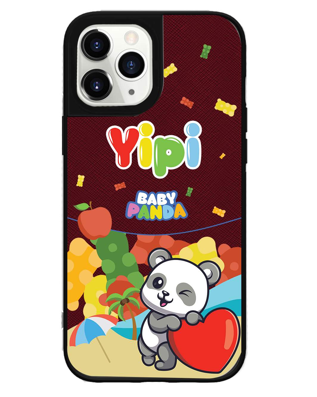 iPhone Leather Grip Case - Yipi Baby Panda