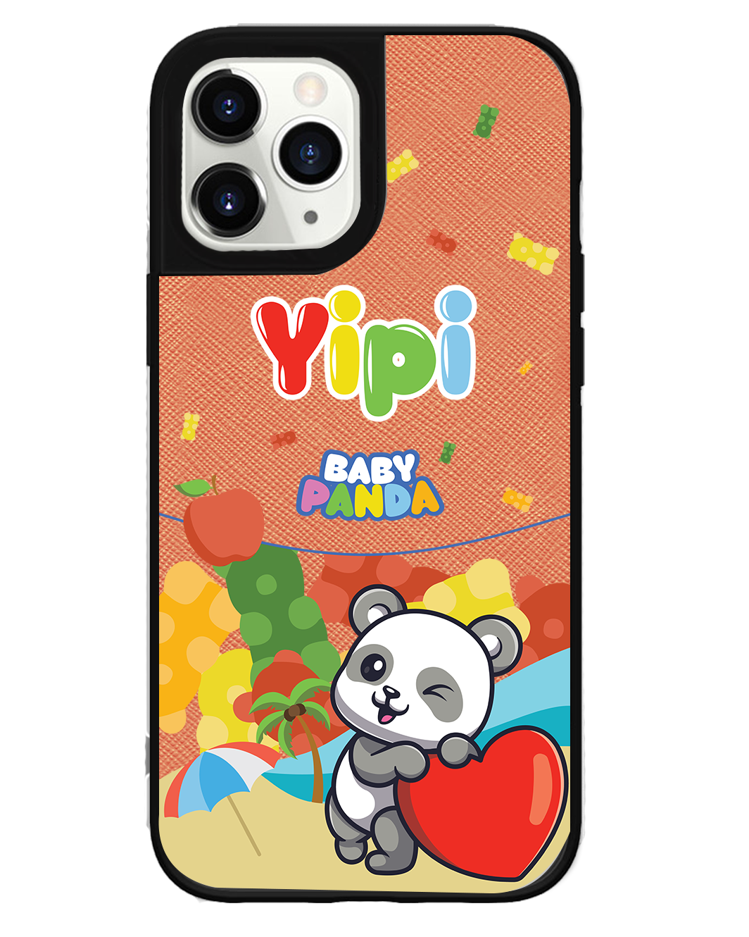 iPhone Leather Grip Case - Yipi Baby Panda