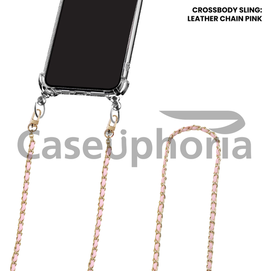 Crossbody Sling - Leather Chain Pink