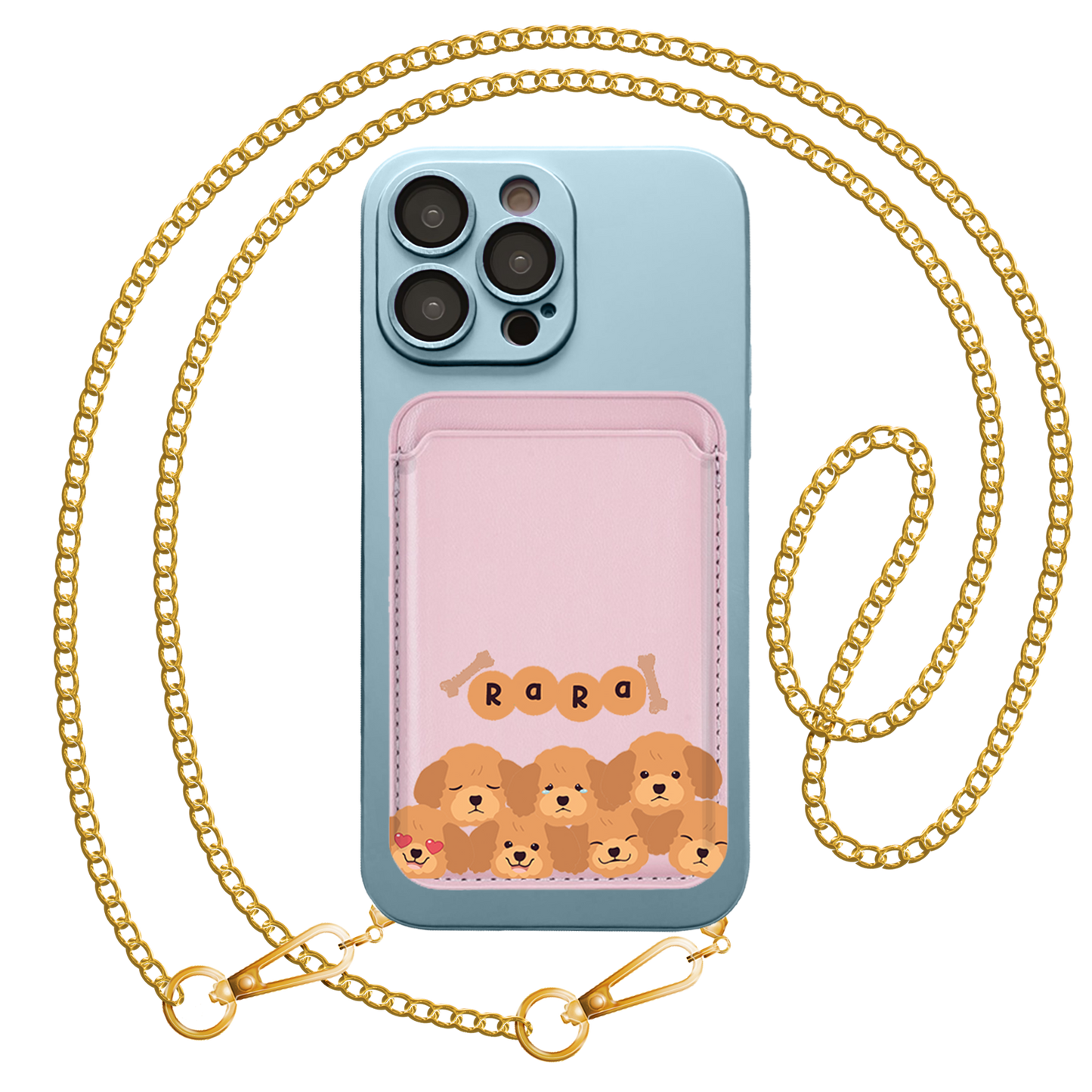 iPhone Magnetic Wallet Silicone Case - Poodle Squad 3.0