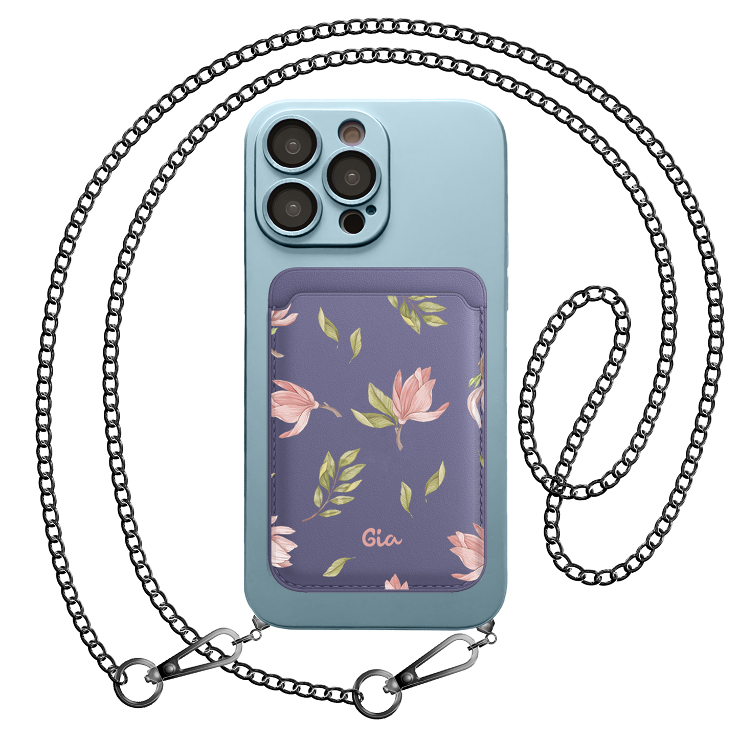 iPhone Magnetic Wallet Silicone Case - Azalea