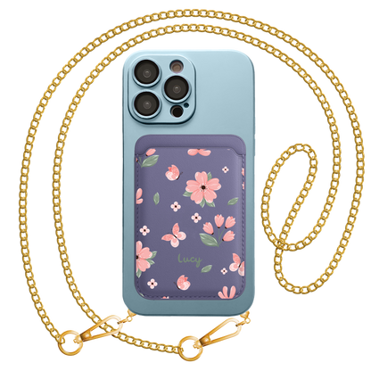 iPhone Magnetic Wallet Silicone Case - Pink Delight