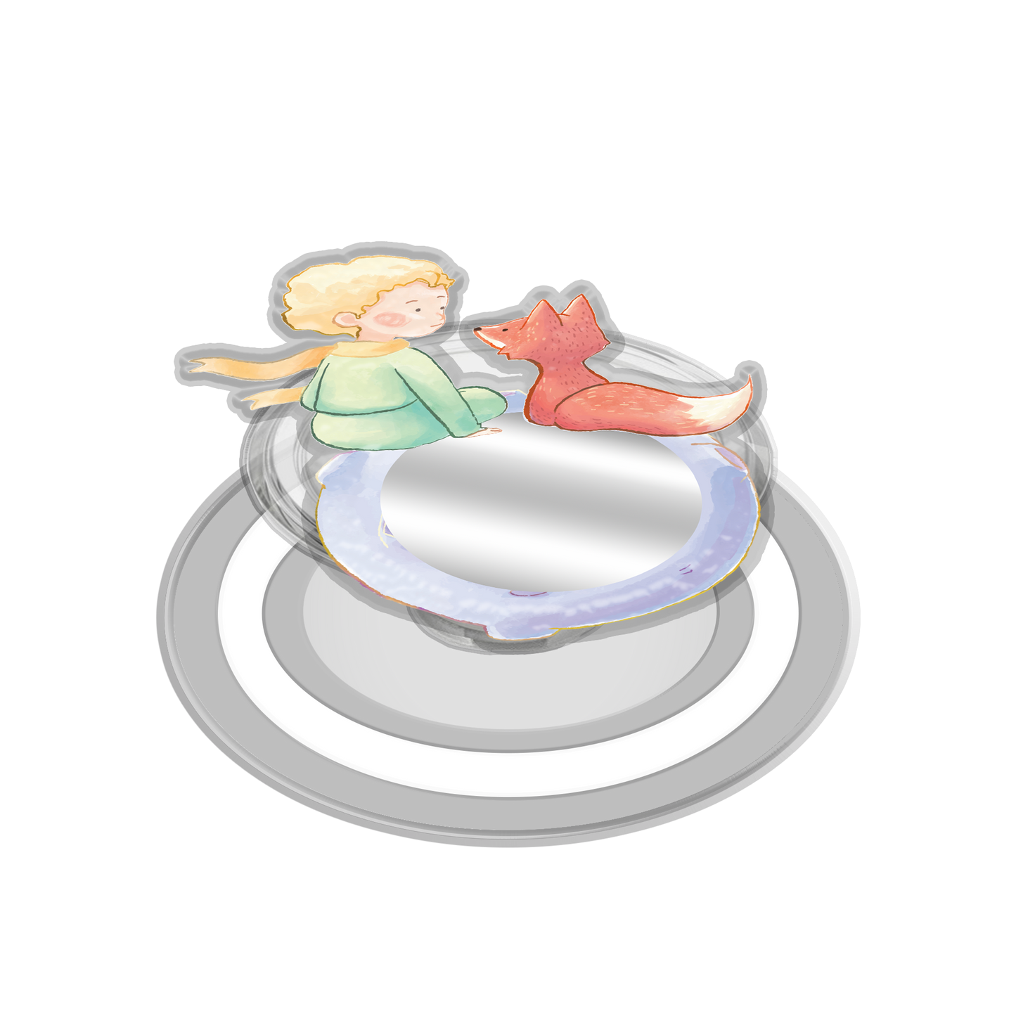 Magnetic Grip Mirror - Little Prince & Fox