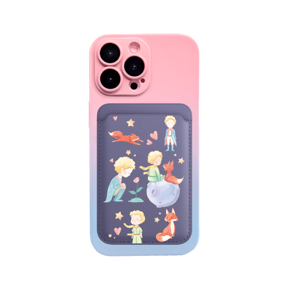 iPhone Magnetic Wallet Silicone Case - Little Prince & Fox