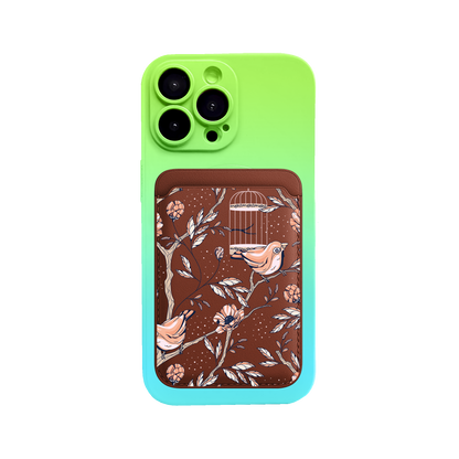 iPhone Magnetic Wallet Silicone Case - Lovebird 13.0