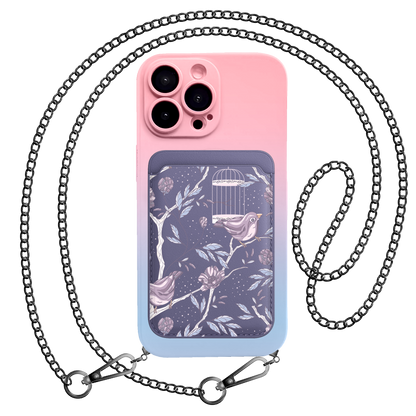 iPhone Magnetic Wallet Silicone Case - Lovebird 15.0