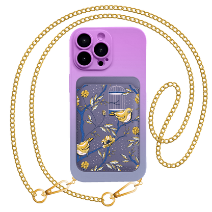 iPhone Magnetic Wallet Silicone Case - Lovebird 16.0