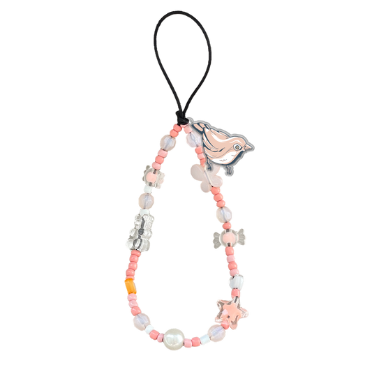 Beaded Strap with Acrylic Charm  - Lovebird 2.0