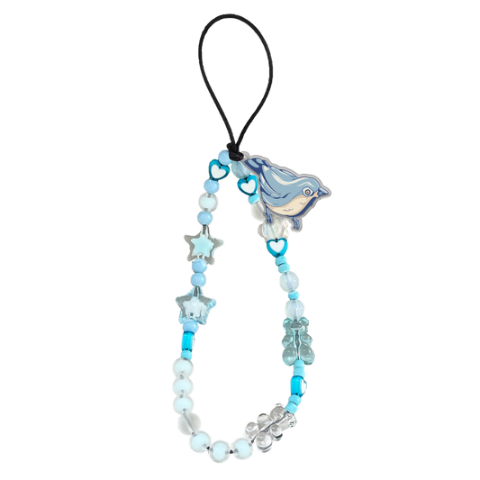 Beaded Strap with Acrylic Charm  - Lovebird 5.0