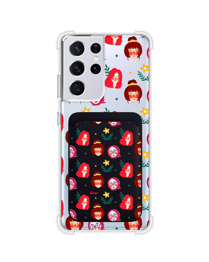 Android Magnetic Wallet Case - Lovely Faces