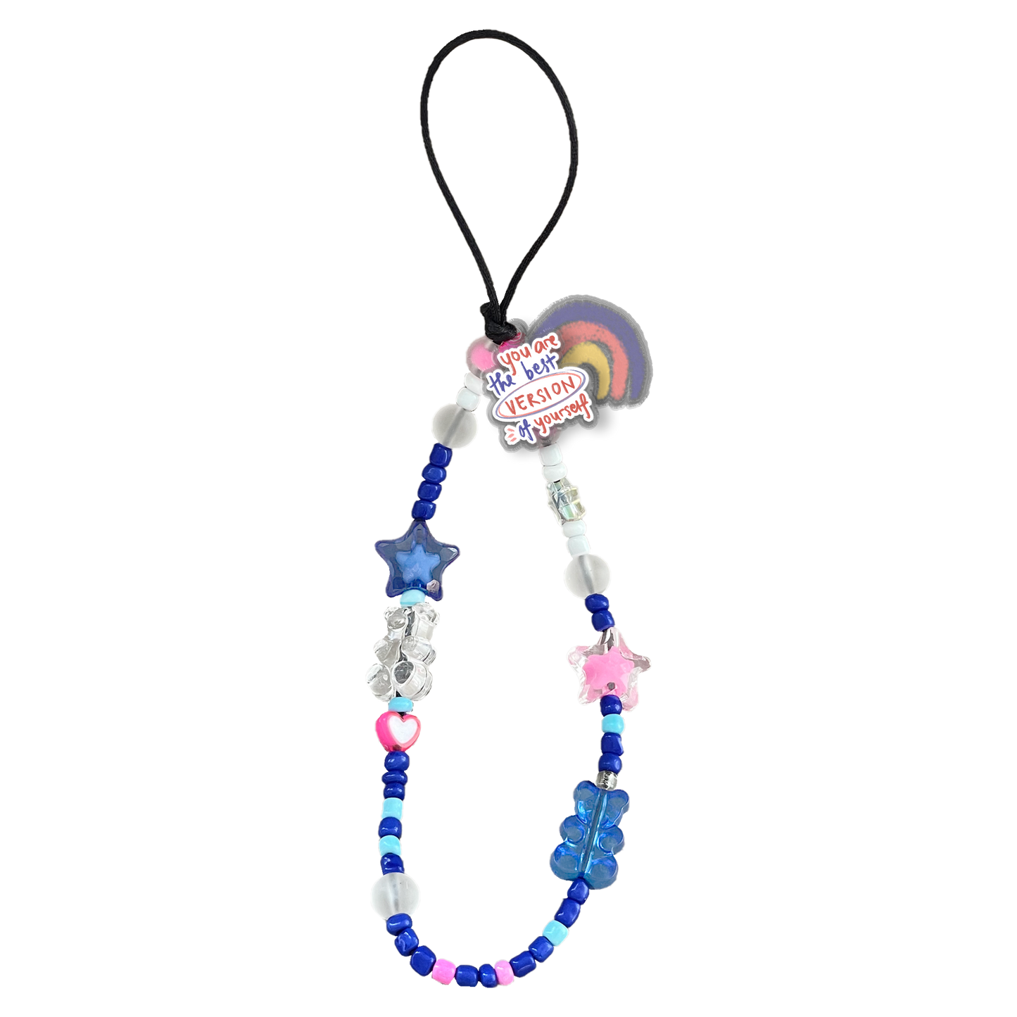 Beaded Strap with Acrylic Charm  - Love Yourself