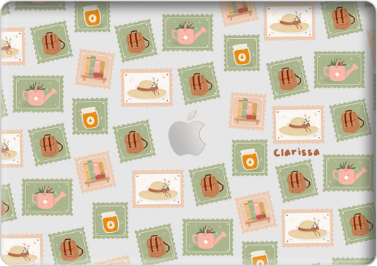 MacBook Snap Case - Cottagecore Stamps