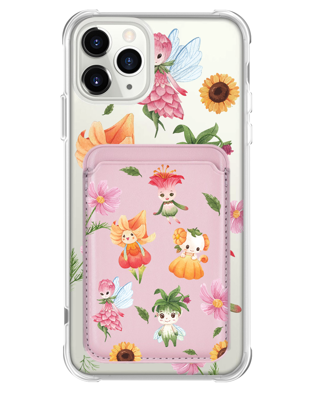 iPhone Magnetic Wallet Case - Magical Garden