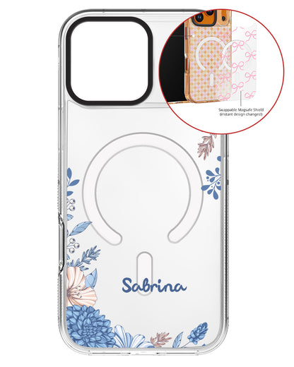 Magsafe Swappable Plate - Blue Florals